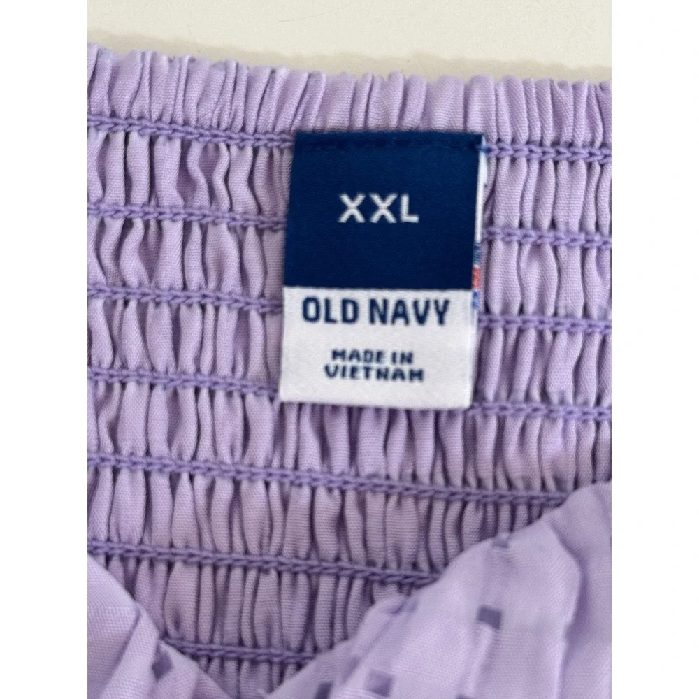 Old Navy Dress Babydoll Dress XXL Purple Puff Short Sleeves Cottagecore Coquette